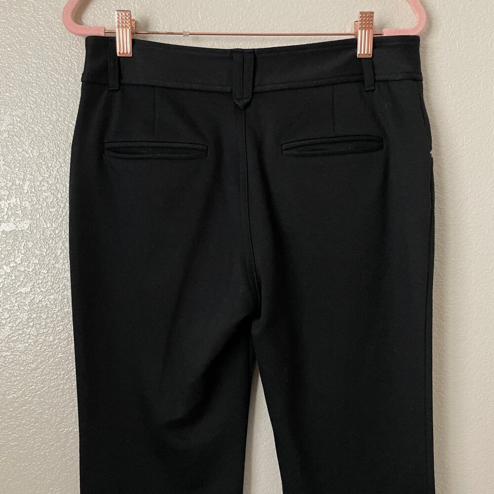 Anthropologie Pants Womens Size 6 Black Essential Trouser Flared Twill Preppy - Picture 6 of 11